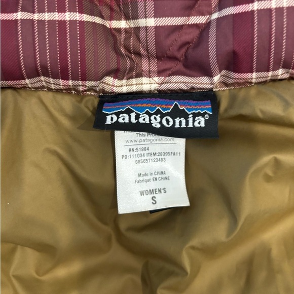 Patagonia Down With It Women’s Plaid Puffer Insulated Goose down Vest 51884 - Picture 6 of 9